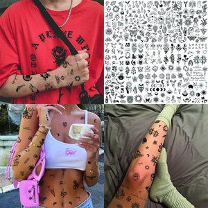 Realistic Tiny Tattoos - 279 Mix & Match Set - Tattoos Adults Women Men,